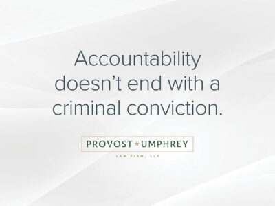 Accountability doesn’t end with a criminal conviction.